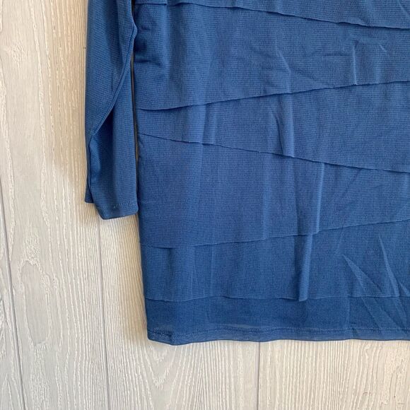 Alfani Blue Long Sleeve Top Size Large - Picture 3 of 4